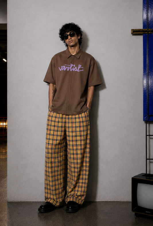 BROWN ARTIST SHIRT