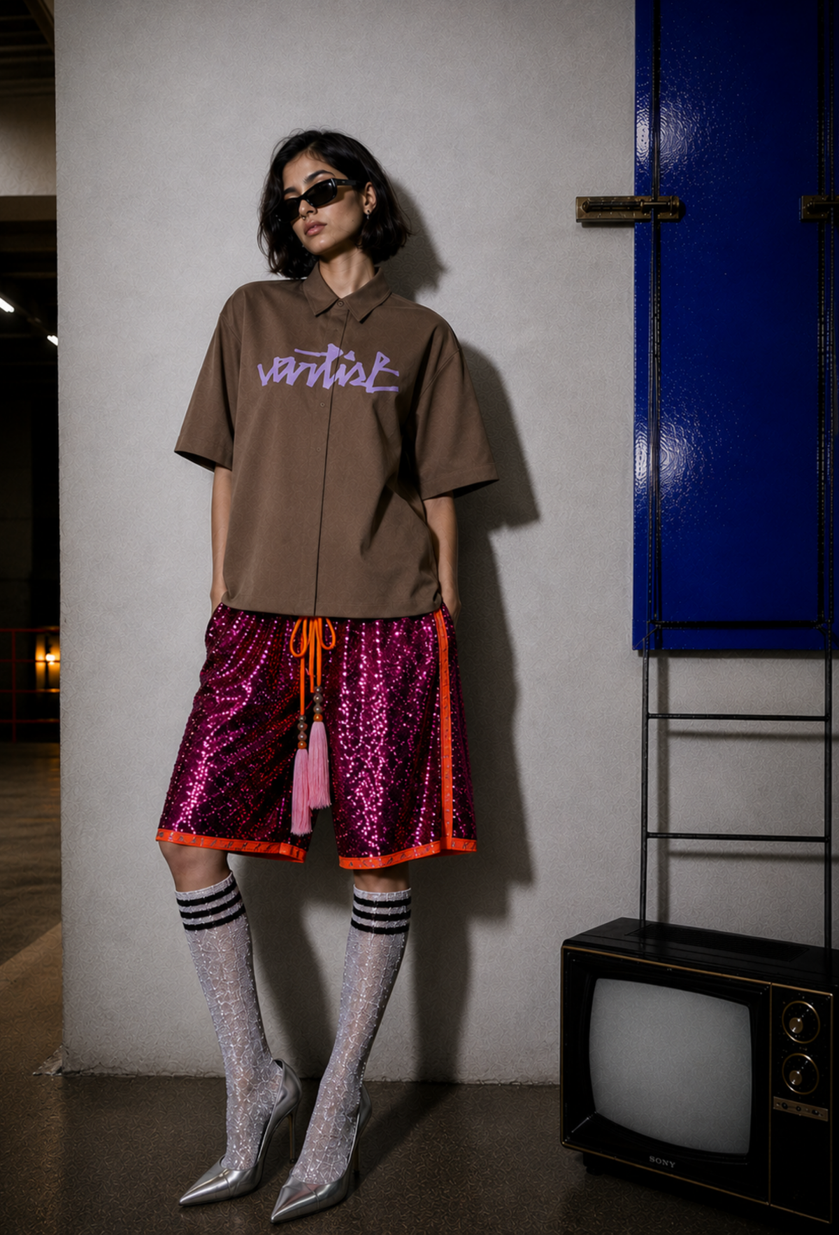 BROWN ARTIST SHIRT