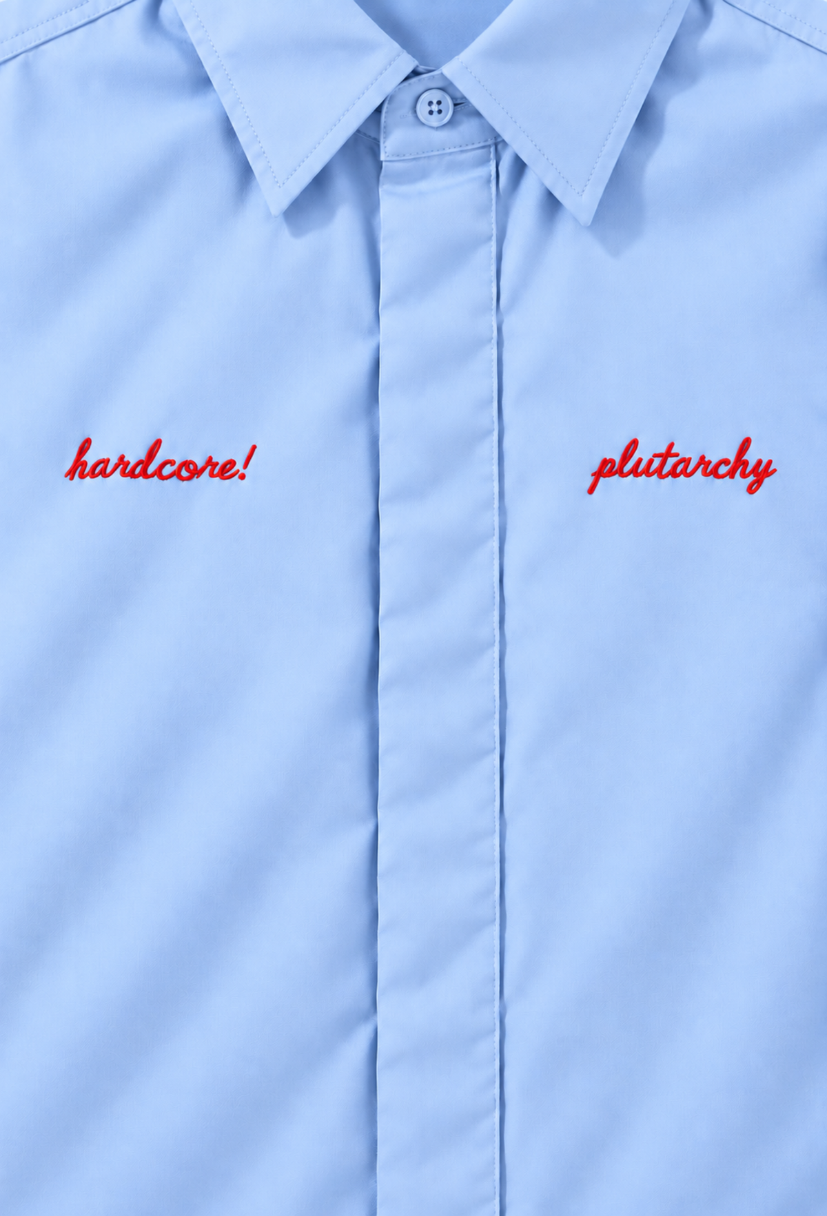 BLUE SHOULDER PAD SHIRT