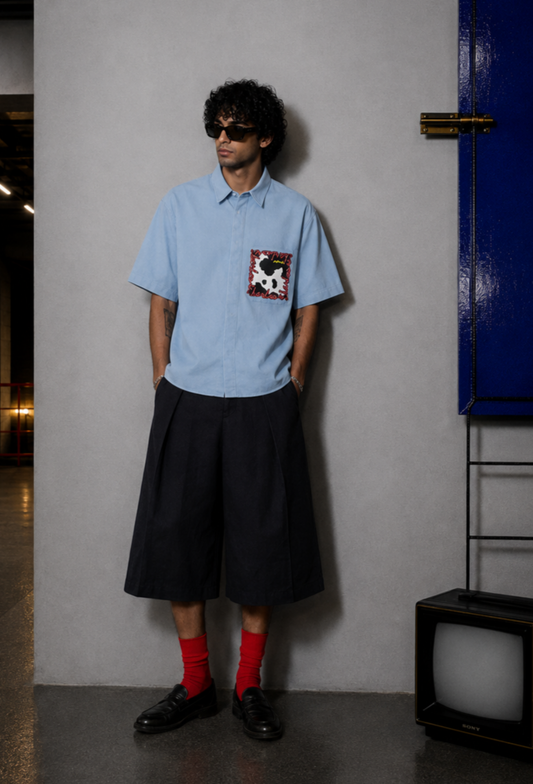 BLUE HARDCORE POCKET SHIRT