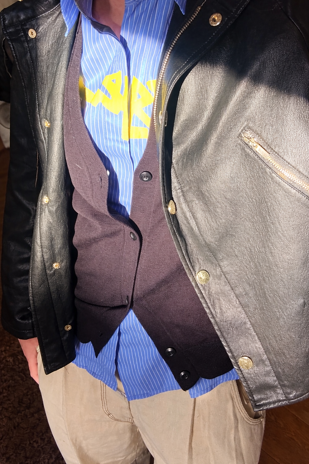 SUFI MOTIWALA IN PINSTRIPE LEGEND SHIRT