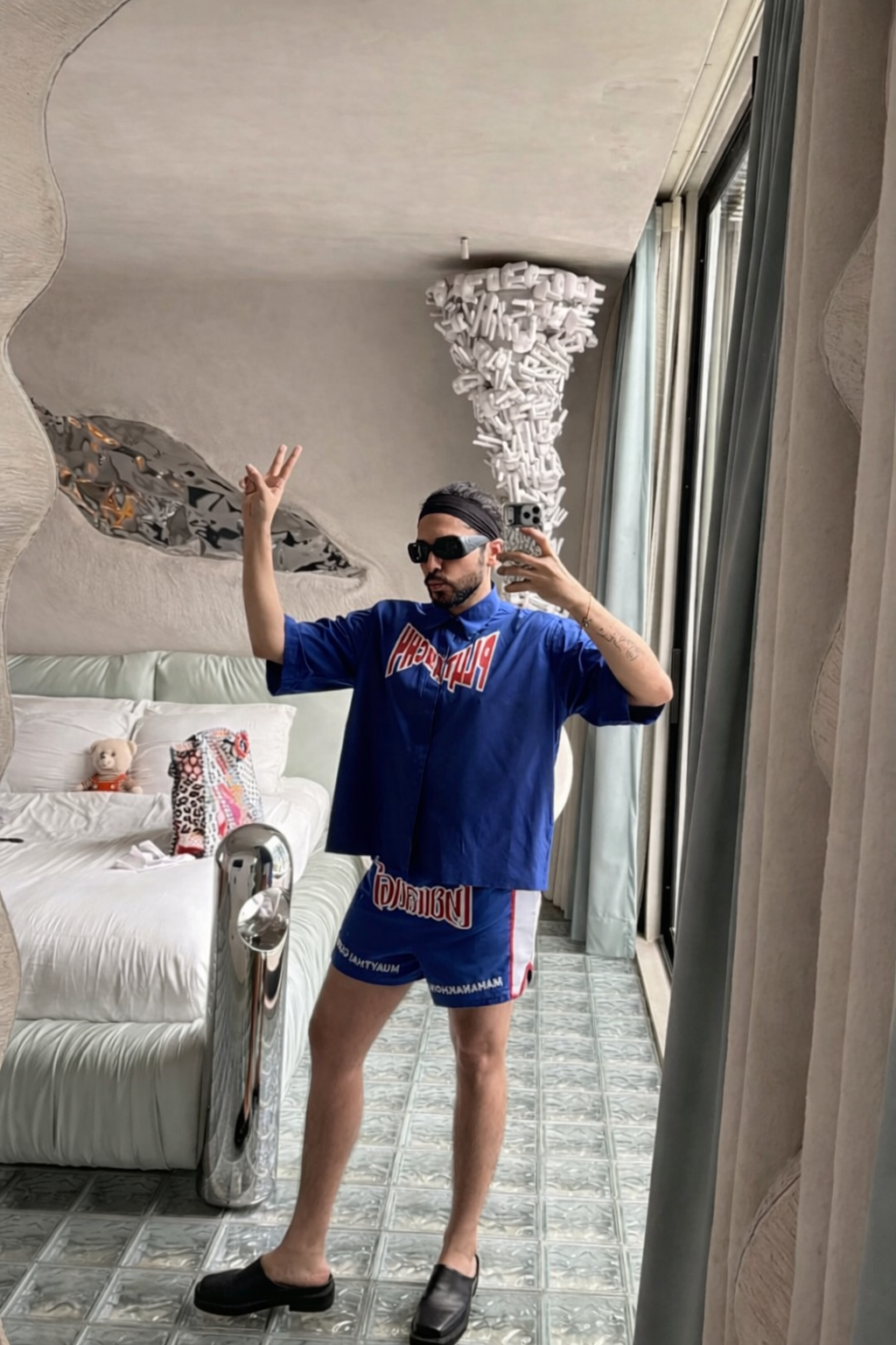 SIDDHARTH BATRA IN BLUE BRUTAL SHIRT