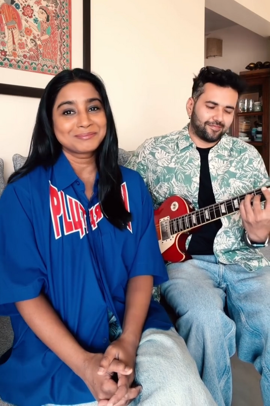 SHILPA RAO IN BLUE BRUTAL SHIRT